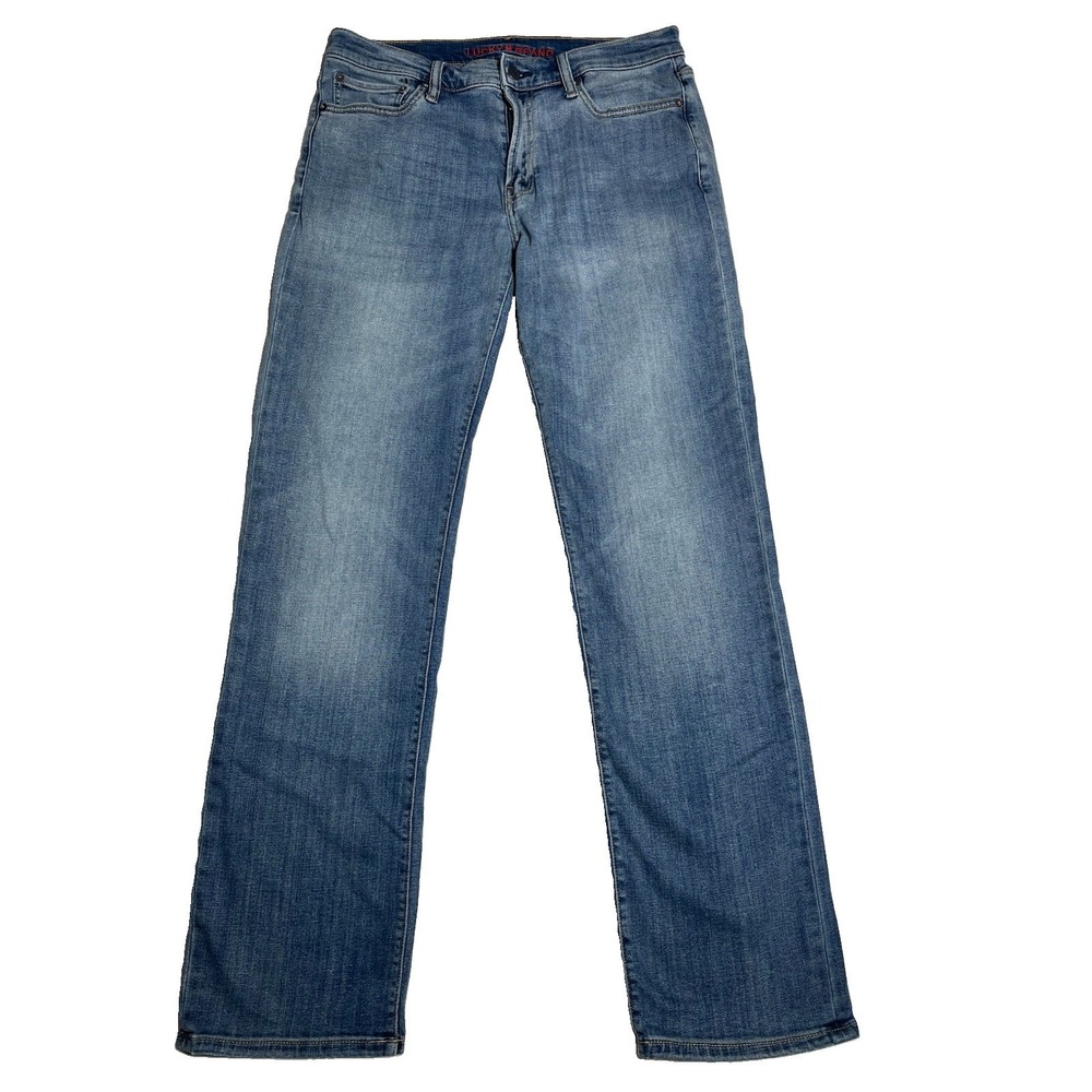 Lucky Brand 363 Vintage Straight Jeans Mens 31x34 Medium Wash Stretch Denim Fade